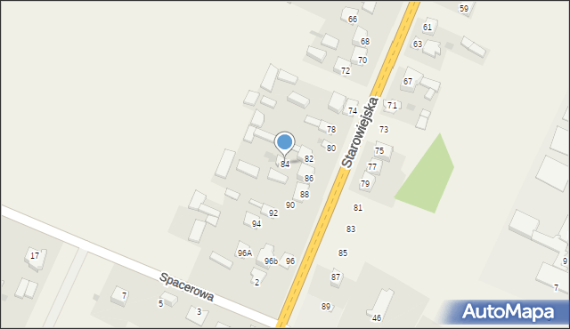 Rębków, Starowiejska, 84, mapa Rębków