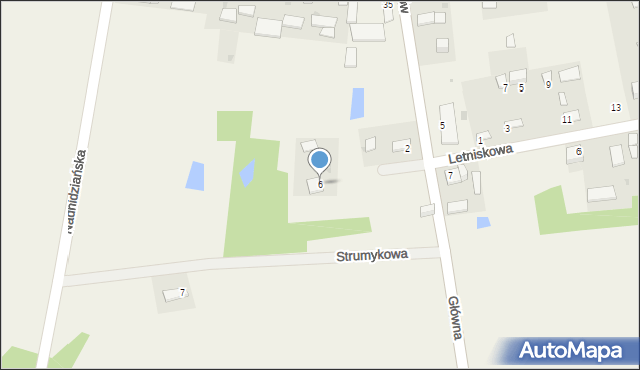 Rębów, Strumykowa, 6, mapa Rębów