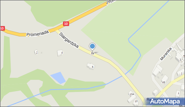 Recz, Stargardzka, 6a, mapa Recz