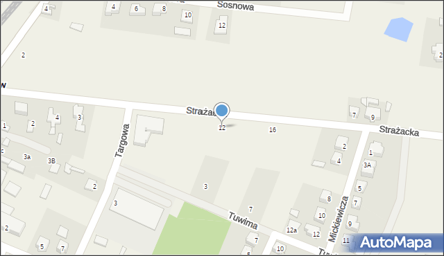 Rogów, Strażacka, 12, mapa Rogów