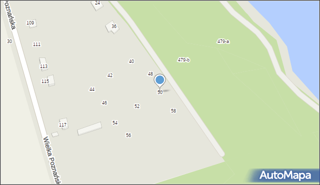Rogoźno, Strzelecka, 50, mapa Rogoźno