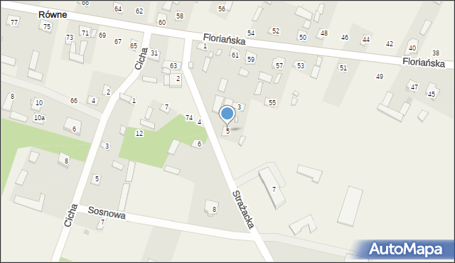 Równe, Strażacka, 5, mapa Równe
