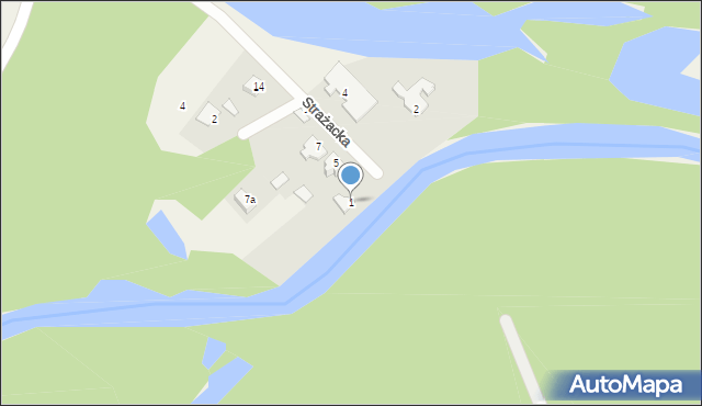 Ruda, Strażacka, 1, mapa Ruda