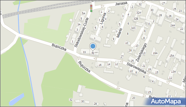 Ruda Śląska, Starowiejska, 31, mapa Rudy Śląskiej