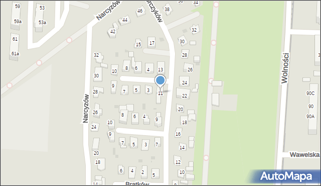 Ruda Śląska, Storczyków, 11, mapa Rudy Śląskiej
