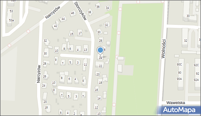 Ruda Śląska, Storczyków, 24, mapa Rudy Śląskiej