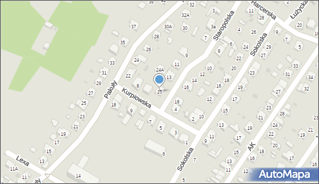 Ruda Śląska, Staropolska, 15, mapa Rudy Śląskiej