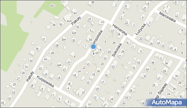 Ruda Śląska, Staropolska, 8, mapa Rudy Śląskiej