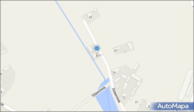 Ruda Wielka, Stawowa, 20, mapa Ruda Wielka