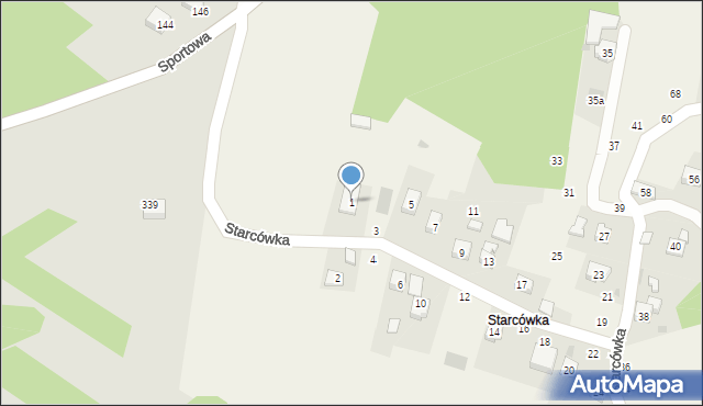 Rudnik, Starcówka, 1, mapa Rudnik