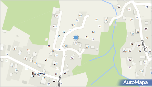 Rudnik, Starcówka, 56, mapa Rudnik
