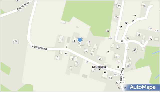 Rudnik, Starcówka, 7, mapa Rudnik