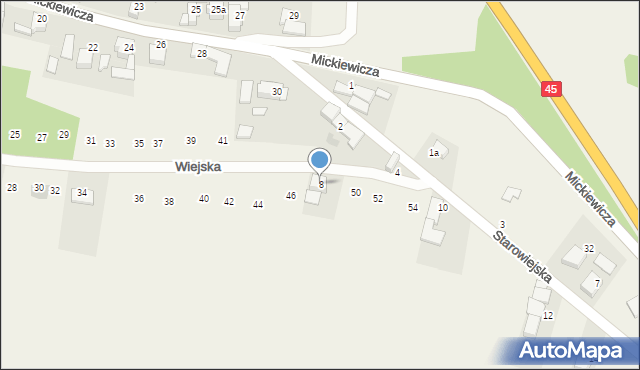 Rudnik, Starowiejska, 8, mapa Rudnik