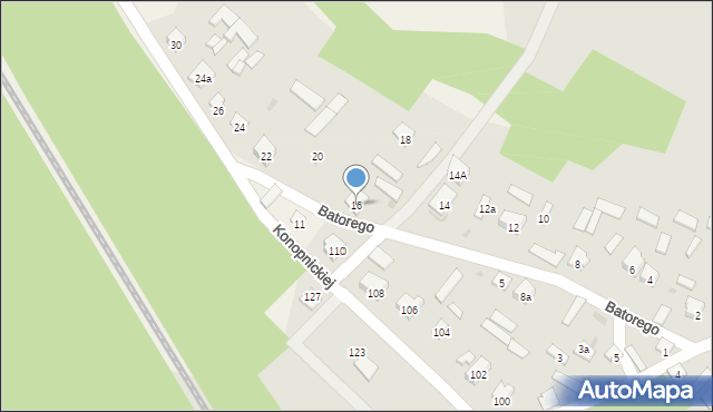 Rudnik nad Sanem, Stefana Batorego, 16, mapa Rudnik nad Sanem