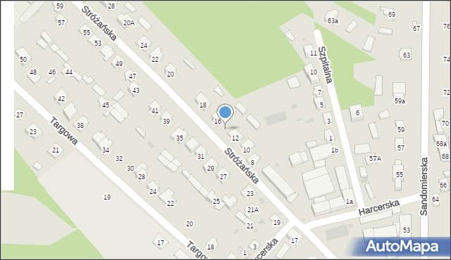 Rudnik nad Sanem, Stróżańska, 14, mapa Rudnik nad Sanem