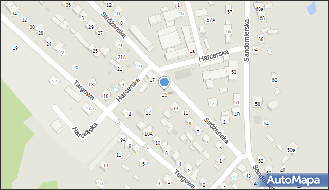 Rudnik nad Sanem, Stróżańska, 15, mapa Rudnik nad Sanem