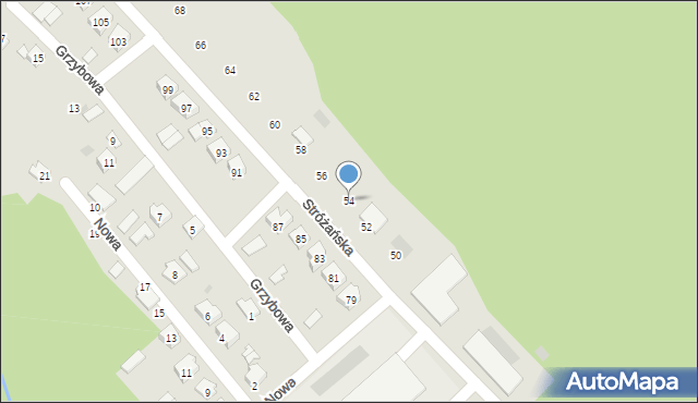 Rudnik nad Sanem, Stróżańska, 54, mapa Rudnik nad Sanem