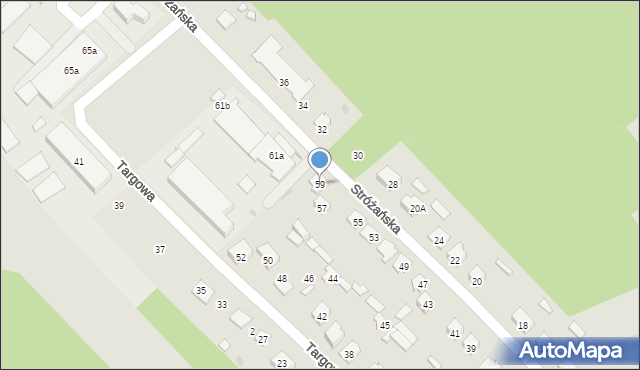 Rudnik nad Sanem, Stróżańska, 59, mapa Rudnik nad Sanem