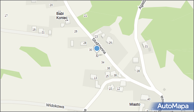 Rudno, Studzienna, 32, mapa Rudno