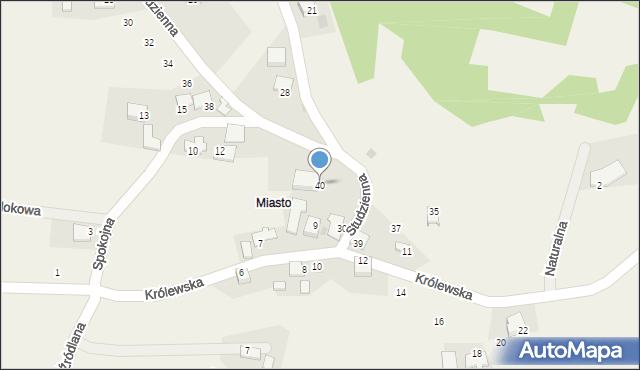 Rudno, Studzienna, 40, mapa Rudno