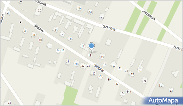 Rusinów, Stegny, 15a, mapa Rusinów