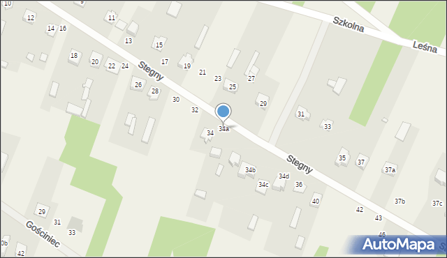 Rusinów, Stegny, 34a, mapa Rusinów
