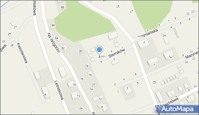 Rusinowo, Sterników, 6, mapa Rusinowo