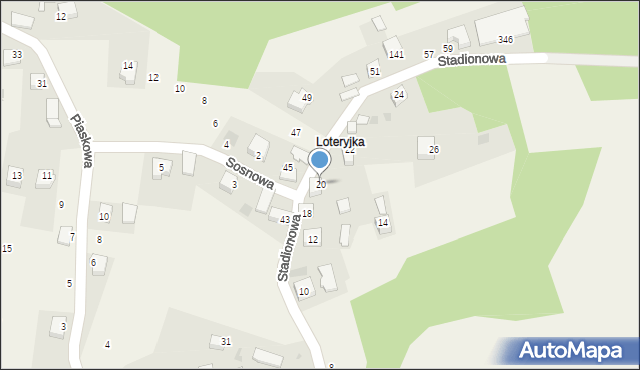 Rusocice, Stadionowa, 20, mapa Rusocice