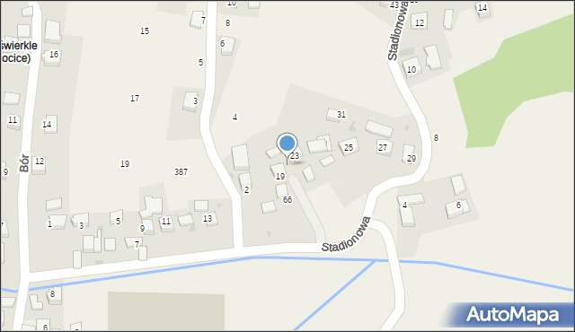 Rusocice, Stadionowa, 21, mapa Rusocice