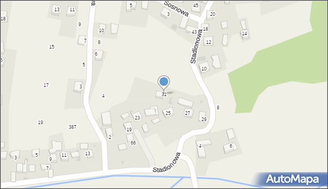 Rusocice, Stadionowa, 31, mapa Rusocice