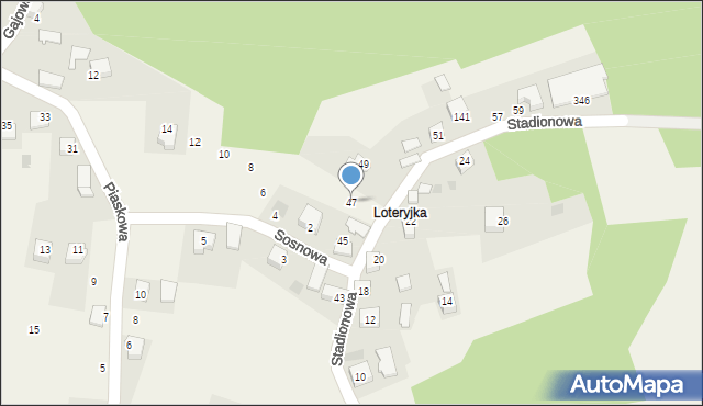 Rusocice, Stadionowa, 47, mapa Rusocice