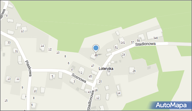 Rusocice, Stadionowa, 49, mapa Rusocice