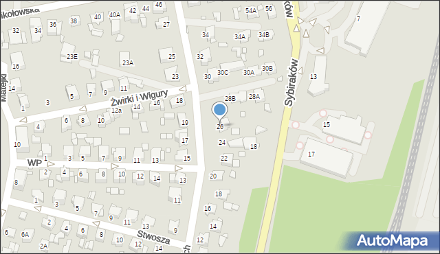 Rybnik, Strzelców Bytomskich, 26, mapa Rybnika