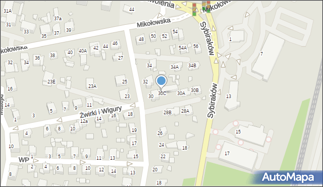 Rybnik, Strzelców Bytomskich, 30C, mapa Rybnika