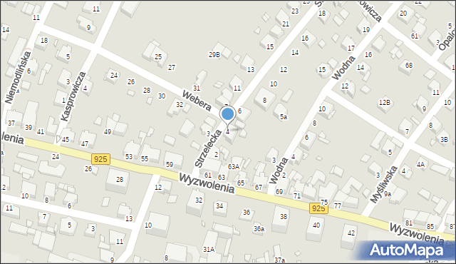 Rybnik, Strzelecka, 4, mapa Rybnika