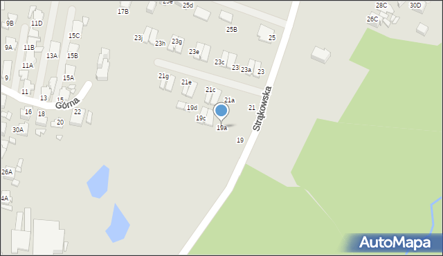 Rybnik, Strąkowska, 19a, mapa Rybnika