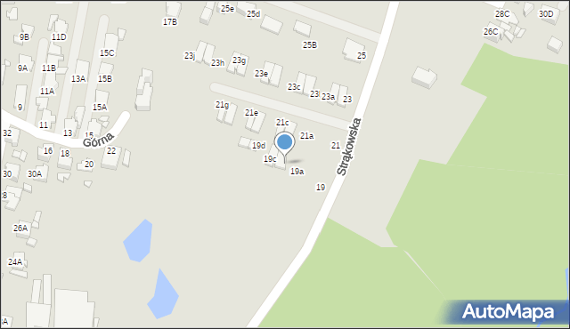 Rybnik, Strąkowska, 19b, mapa Rybnika