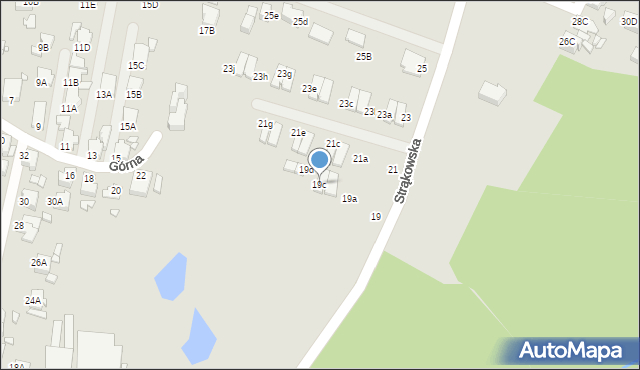 Rybnik, Strąkowska, 19c, mapa Rybnika