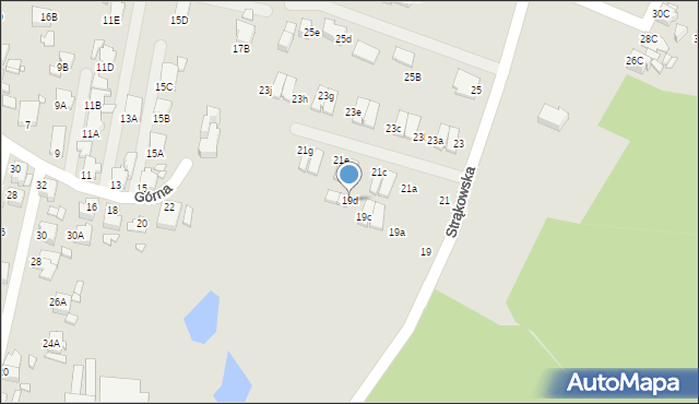 Rybnik, Strąkowska, 19d, mapa Rybnika