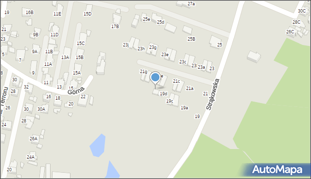 Rybnik, Strąkowska, 19e, mapa Rybnika