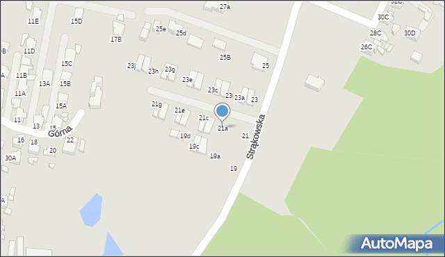 Rybnik, Strąkowska, 21a, mapa Rybnika