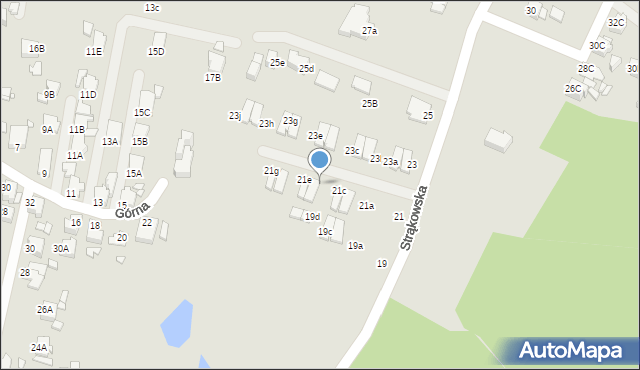 Rybnik, Strąkowska, 21d, mapa Rybnika
