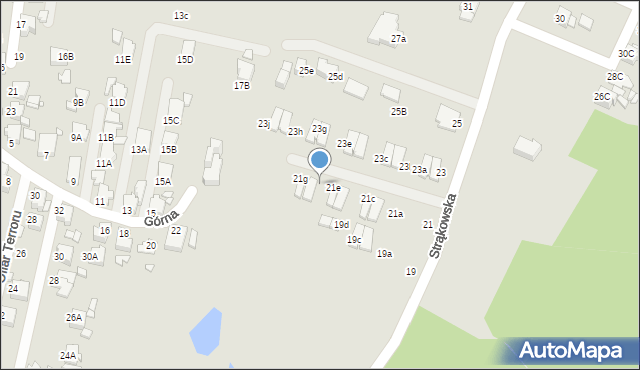 Rybnik, Strąkowska, 21f, mapa Rybnika
