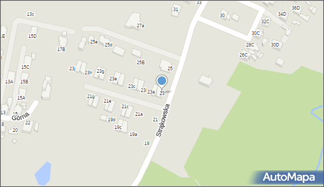 Rybnik, Strąkowska, 23, mapa Rybnika