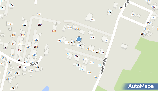 Rybnik, Strąkowska, 23e, mapa Rybnika
