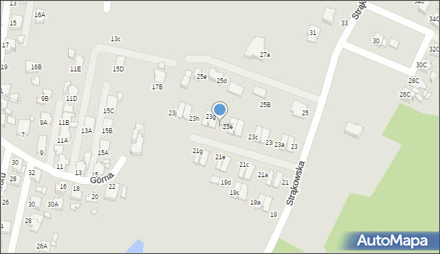 Rybnik, Strąkowska, 23f, mapa Rybnika