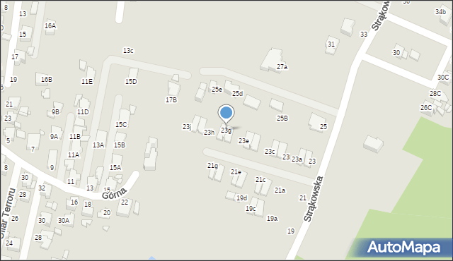 Rybnik, Strąkowska, 23g, mapa Rybnika