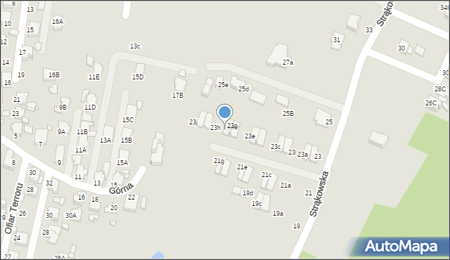 Rybnik, Strąkowska, 25g, mapa Rybnika
