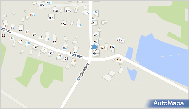 Rybnik, Strąkowska, 56, mapa Rybnika