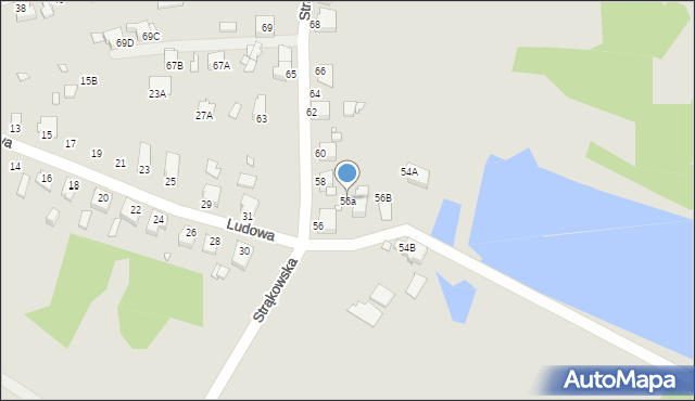 Rybnik, Strąkowska, 56a, mapa Rybnika